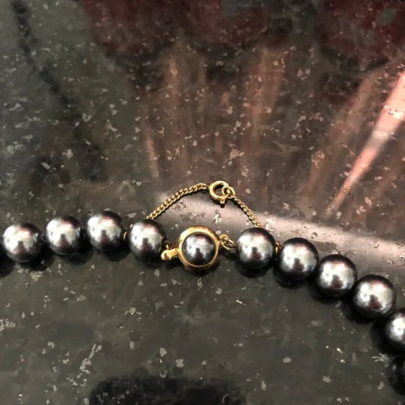 Vintage Mallorca Spain Black Faux Pearl string. - Picture 5 of 6